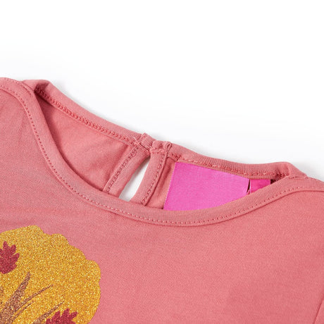 VidaXL Kindershirt mit langen Ärmeln 140 Altrosa