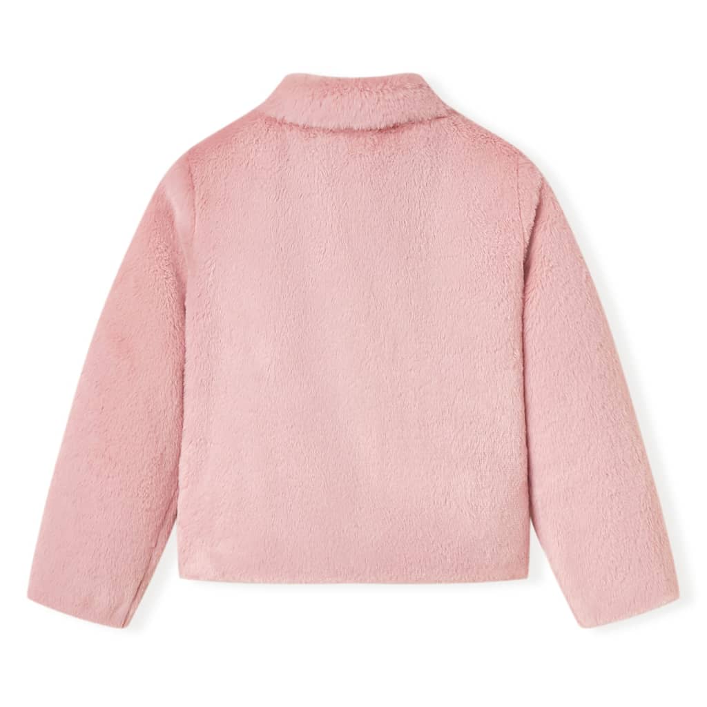 VidaXL Kindermantel 140 Kunstfell Rosa