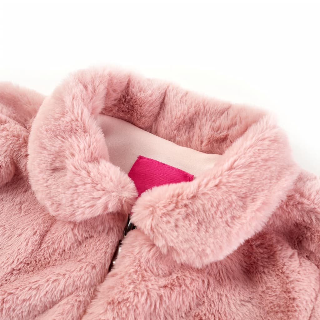 VidaXL Kindermantel 140 Kunstfell Rosa