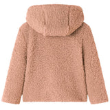 VidaXL Kindermantel mit Kapuze 92 Teddy-Kunstfell hellcognac