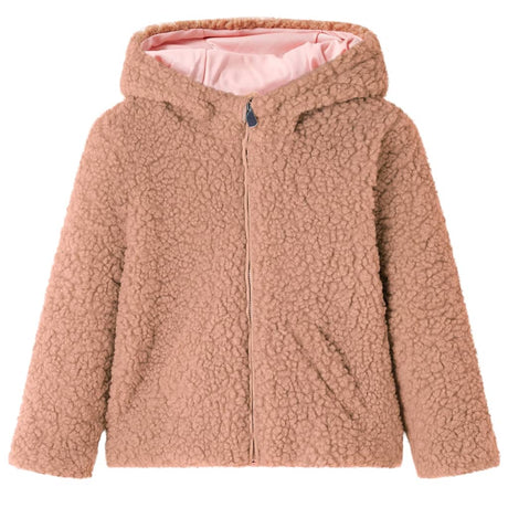 VidaXL Kindermantel mit Kapuze 104 Teddy-Kunstfell hellcognac