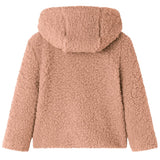 VidaXL Kindermantel mit Kapuze 128 Teddy-Kunstfell hellcognac