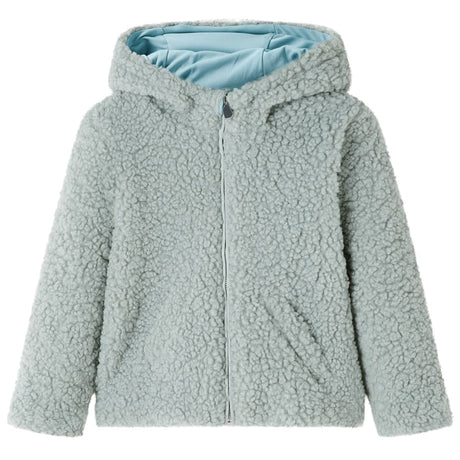 VidaXL Kindermantel mit Kapuze Teddy 92 Kunstfell Mintgrün