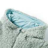 VidaXL Kindermantel mit Kapuze Teddy 92 Kunstfell Mintgrün