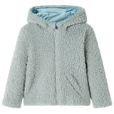 VidaXL Kindermantel mit Kapuze Teddy 104 Kunstfell Mintgrün