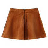 VidaXL Kinderrock mit Taschen Cord 104 cognacfarben