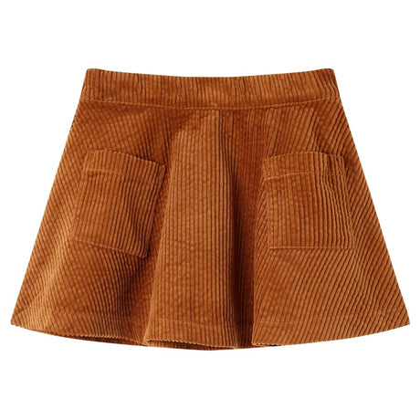 VidaXL Kinderrock mit Taschen Cord 116 cognacfarben