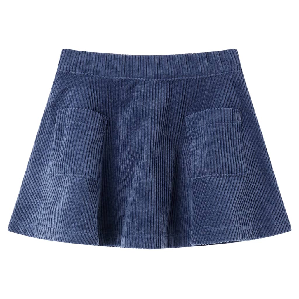 VidaXL Kinderrock mit Taschen Cord 104 Marineblau