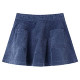 VidaXL Kinderrock mit Taschen Cord 104 Marineblau