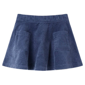VidaXL Kinderrock mit Taschen Cord 104 Marineblau