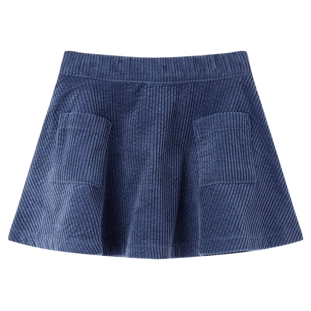 VidaXL Kinderrock mit Taschen Cord 116 Marineblau