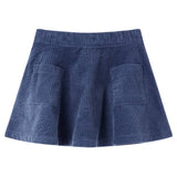 VidaXL Kinderrock mit Taschen Cord 140 Marineblau