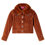 VidaXL Kindermantel 92 Cord cognacfarben