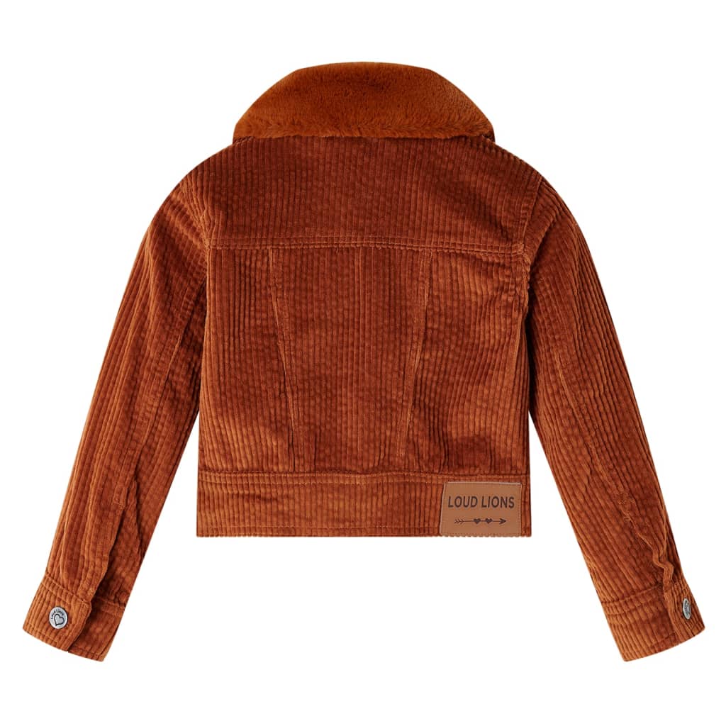 VidaXL Kindermantel 116 Cord cognacfarben