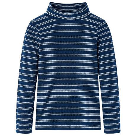 VidaXL Kindershirt mit langen Ärmeln 128 Marineblau