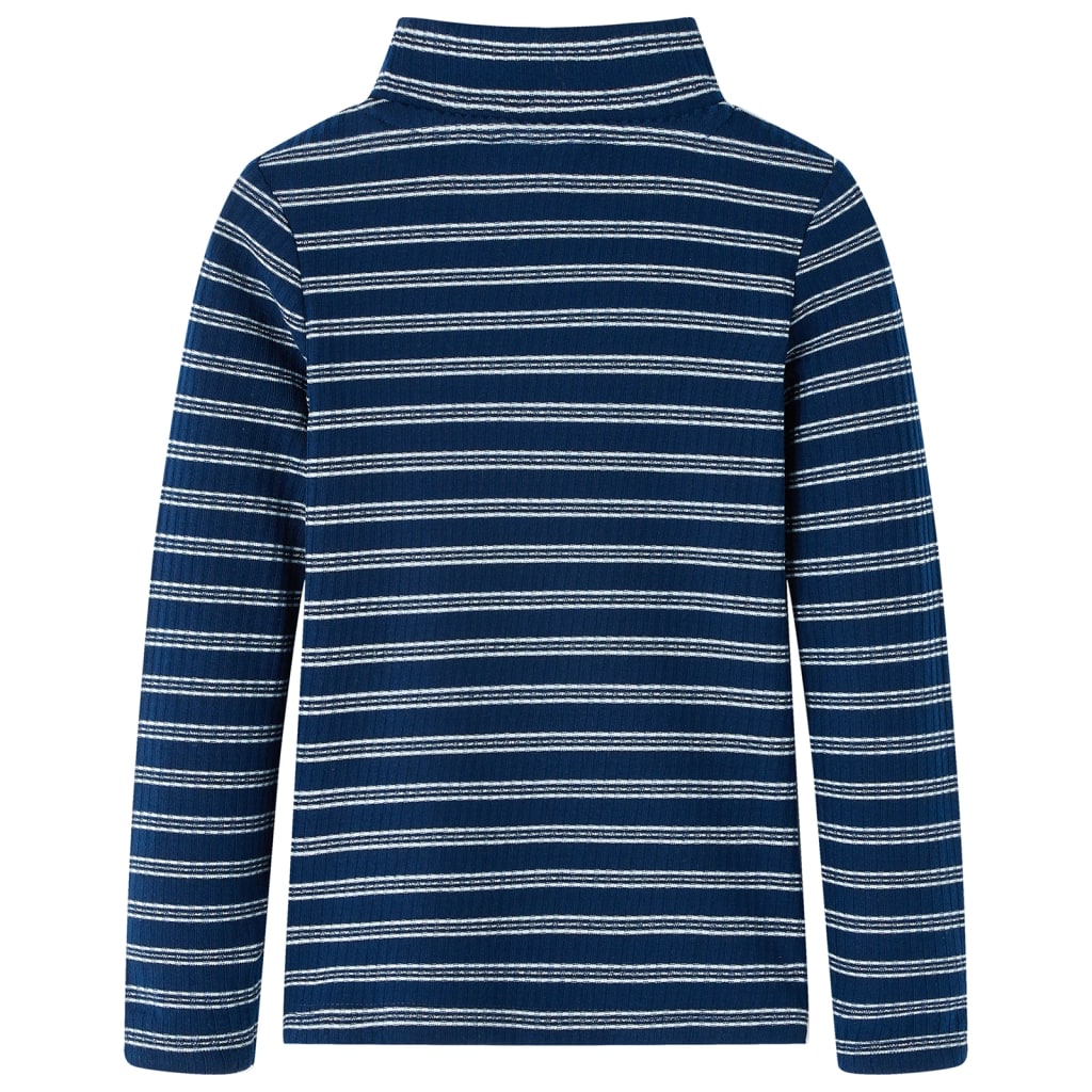 VidaXL Kindershirt mit langen Ärmeln 128 Marineblau