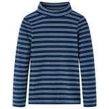 VidaXL Kinderhemd mit langen Ärmeln 140 Marineblau