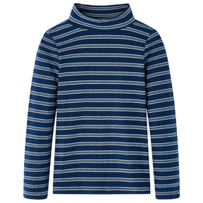 VidaXL Kinderhemd mit langen Ärmeln 140 Marineblau
