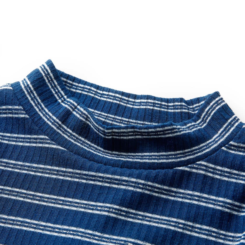 VidaXL Kinderhemd mit langen Ärmeln 140 Marineblau