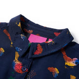 VidaXL Kinderkleid mit langen Ärmeln 104 Marineblau