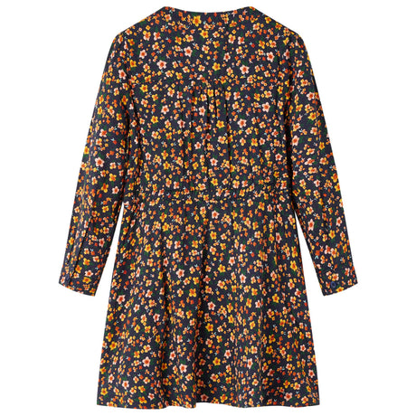 VidaXL Kinderkleid mit langen Ärmeln 92 Marineblau