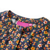 VidaXL Kinderkleid mit langen Ärmeln 92 Marineblau