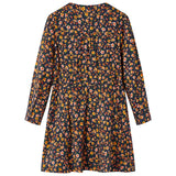 VidaXL Kinderkleid mit langen Ärmeln 104 Marineblau