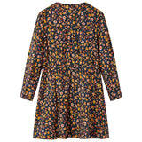 VidaXL Kinderkleid mit langen Ärmeln 116 Marineblau