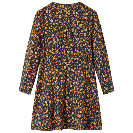 VidaXL Kinderkleid mit langen Ärmeln 116 Marineblau