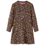 VidaXL Kinderkleid mit langen Ärmeln 140 Marineblau