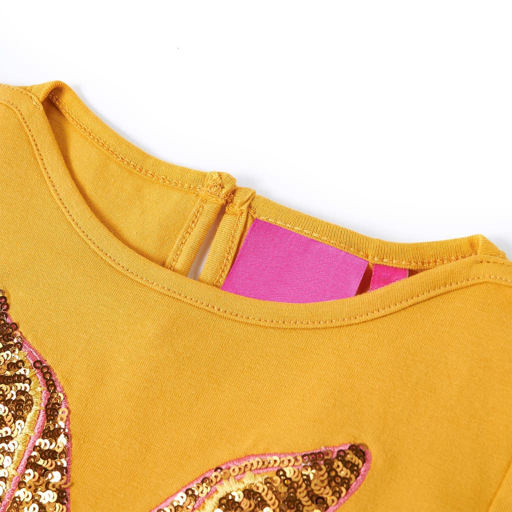 VidaXL Kindershirt mit langen Ärmeln 140 Ocker