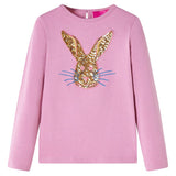 VidaXL Kindershirt mit langen Ärmeln 92 rosa braun
