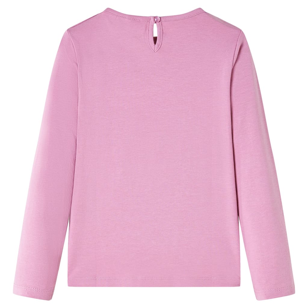 VidaXL Kindershirt mit langen Ärmeln 92 rosa braun