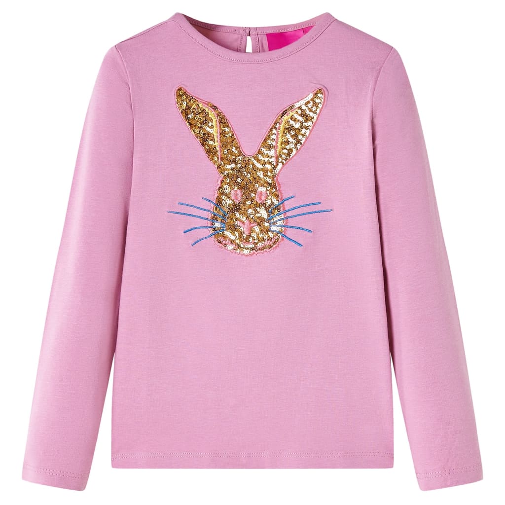 VidaXL Kindershirt mit langen Ärmeln 104 rosa braun