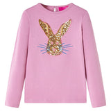 VidaXL Kindershirt mit langen Ärmeln 140 rosa braun