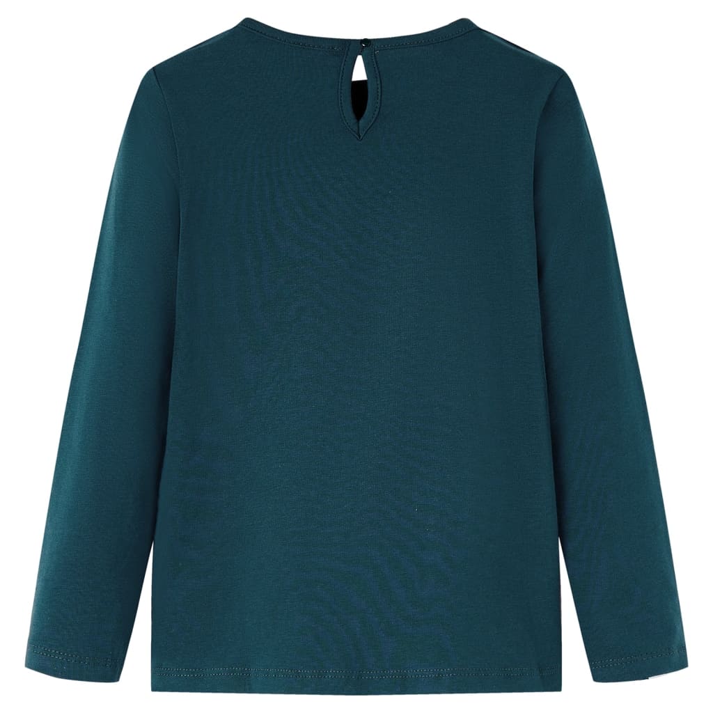 VidaXL Kindershirt mit langen Ärmeln 128 Dunkelgrün