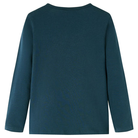 VidaXL Kindershirt mit langen Ärmeln 116 Dunkelgrün