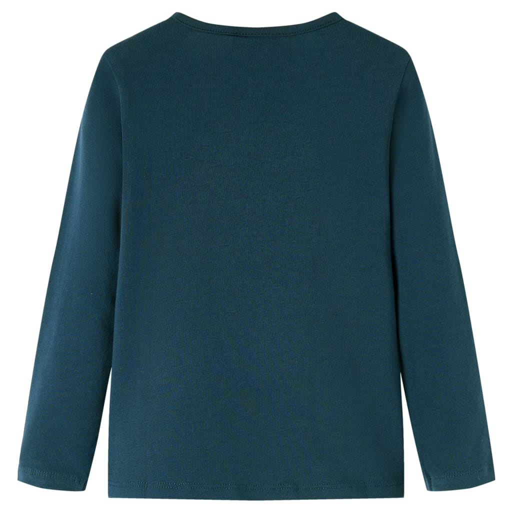 VidaXL Kindershirt mit langen Ärmeln 128 Dunkelgrün