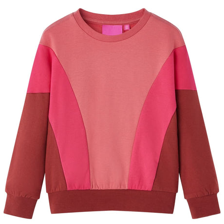 VidaXL Kinderpullover Farbblock 128 Pink und Henna