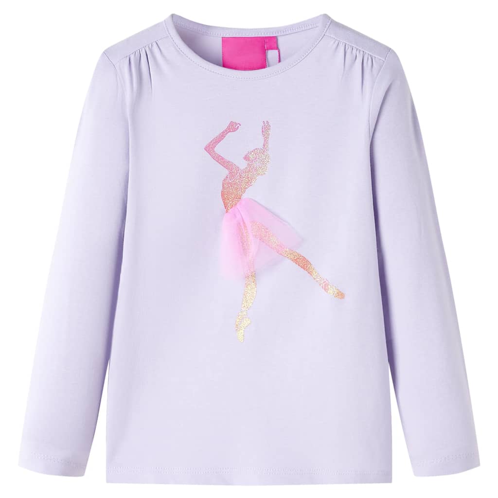 VidaXL Kindershirt mit langen Ärmeln 104 Hellflieder