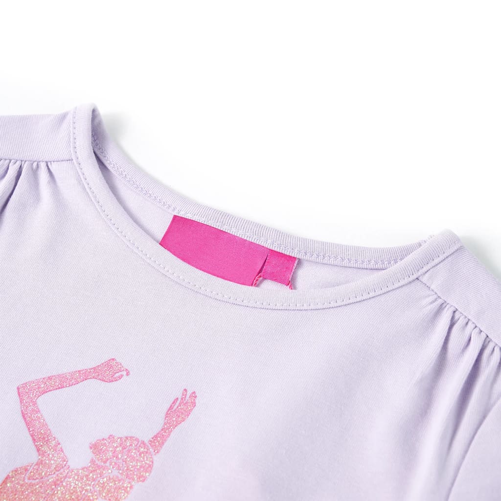 VidaXL Kindershirt mit langen Ärmeln 128 Hellflieder