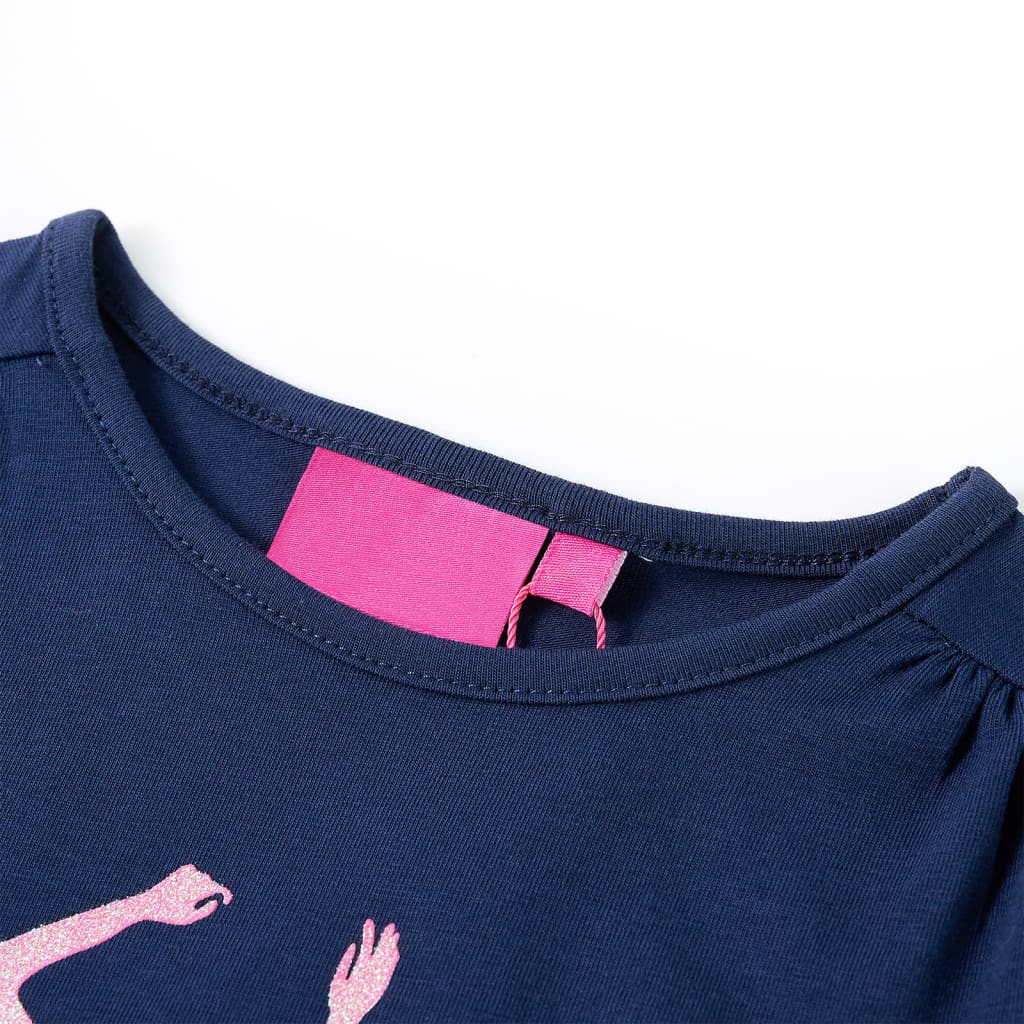 VidaXL Kindershirt mit langen Ärmeln 104 Marineblau