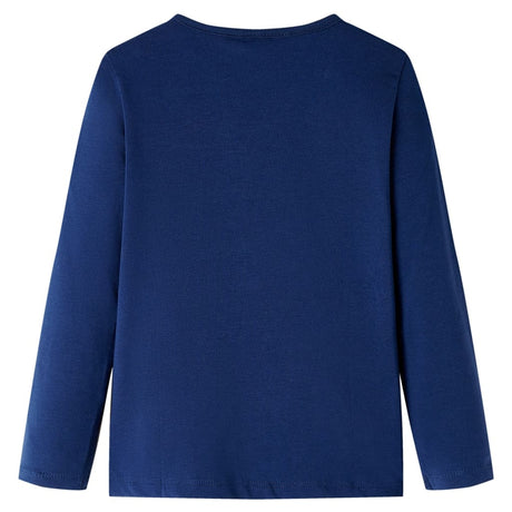 VidaXL Kindershirt mit langen Ärmeln 128 Marineblau