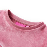 VidaXL Kinderpullover Samt Patchwork 140 Himbeerfarbe
