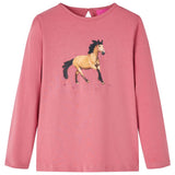 VidaXL Kindershirt mit langen Ärmeln 92 Altrosa