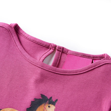 VidaXL Kindershirt mit langen Ärmeln 140 himbeerfarben