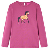 VidaXL Kindershirt mit langen Ärmeln 116 himbeerfarben