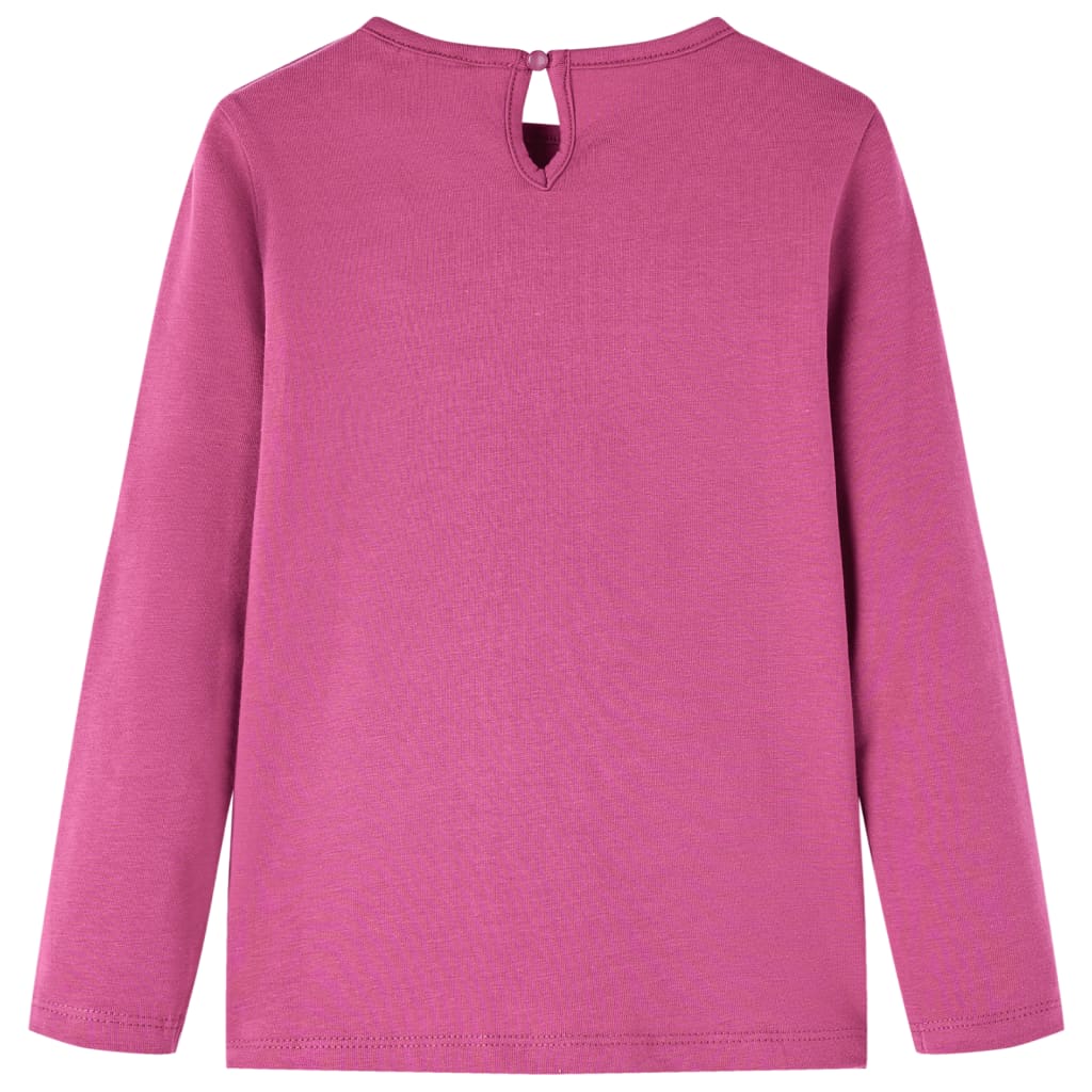 VidaXL Kindershirt mit langen Ärmeln 140 himbeerfarben