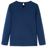 VidaXL Kindershirt mit langen Ärmeln 116 Marineblau