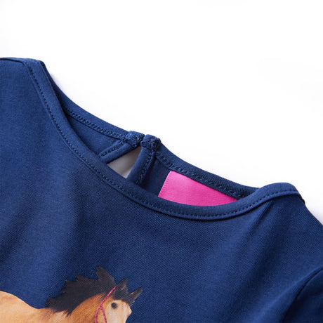 VidaXL Kindershirt mit langen Ärmeln 116 Marineblau